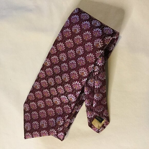 Robert Talbott Best of Class Maroon-Pink Silk Tie - Picture 4 of 4